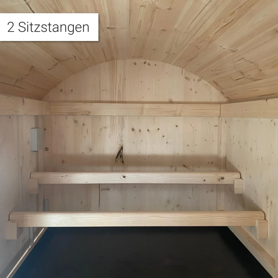Hühnerstall Premium-Paket - Bauwagen mit Balkon, Legenest & elektrischer Luke – Bild 7