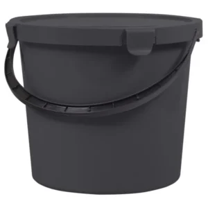 Pflückeimer mit Deckel, 10 Liter, dunkelgrau