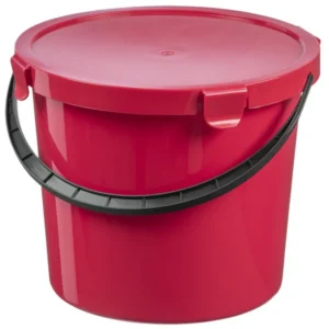 Pflückeimer mit Deckel, 10 Liter, rot