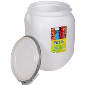 EDA Aufbewahrungs-Fass 50 Liter aus Kunststoff, weiß
