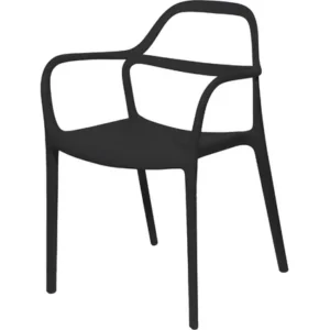 PAPERFLOW Outdoor-Besucherstuhl NOVA (2er Set) schwarz