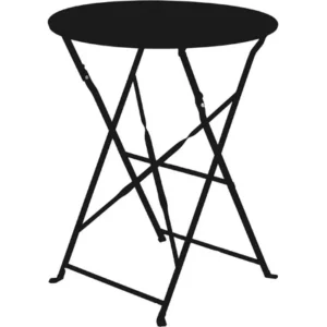 PAPERFLOW Outdoor-Klapptisch EDEN, rund, schwarz